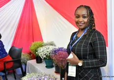 Diana Ngendo from Ranges Imports & Exports promoted her summerflowers.